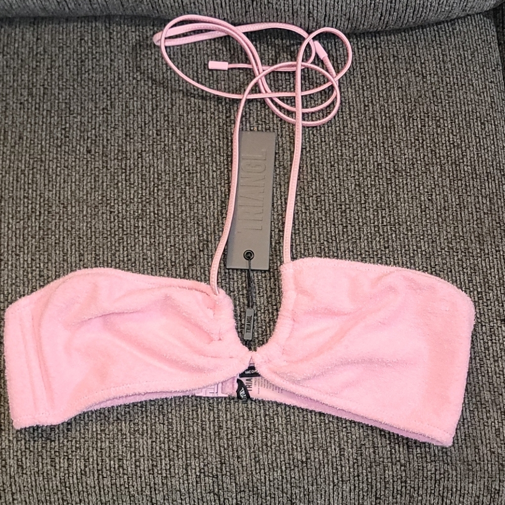 triangl swimwear Pink Bandeau Bikini Top